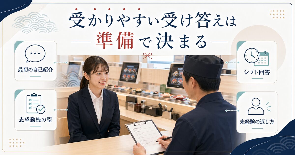 受かりやすい受け答えは準備で決まる