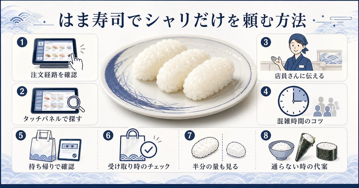 はま寿司でシャリだけを頼む方法