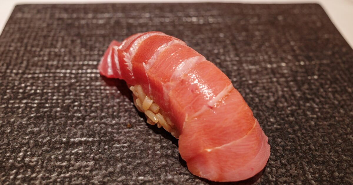 中トロの高級握り寿司一貫