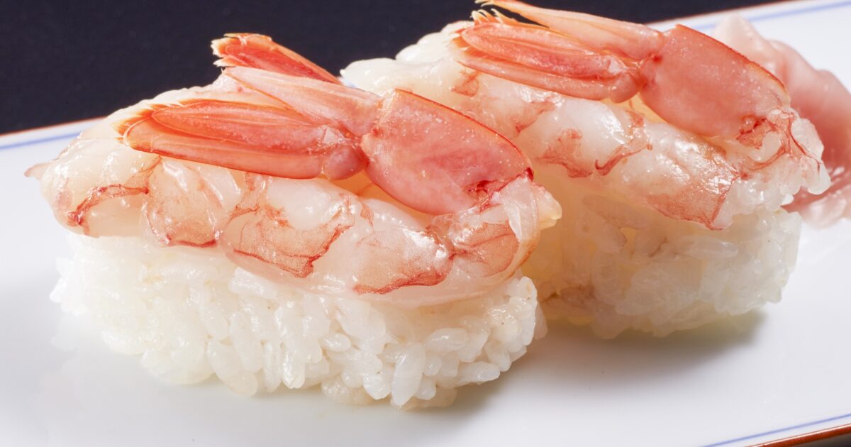 甘えびの握り寿司二貫